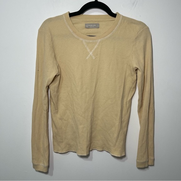 Everlane Tops - Everlane Organic Cotton Waffle Long Sleeve Top Beige Minimalist Essential size M